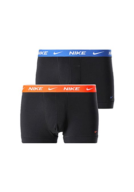 Boxer Nike Underwear Eday Cotton Stretch 2 Pack Nero Blu Arancione Uomo NIKE UNDERWEAR | Intimo | KE1085-TVZ